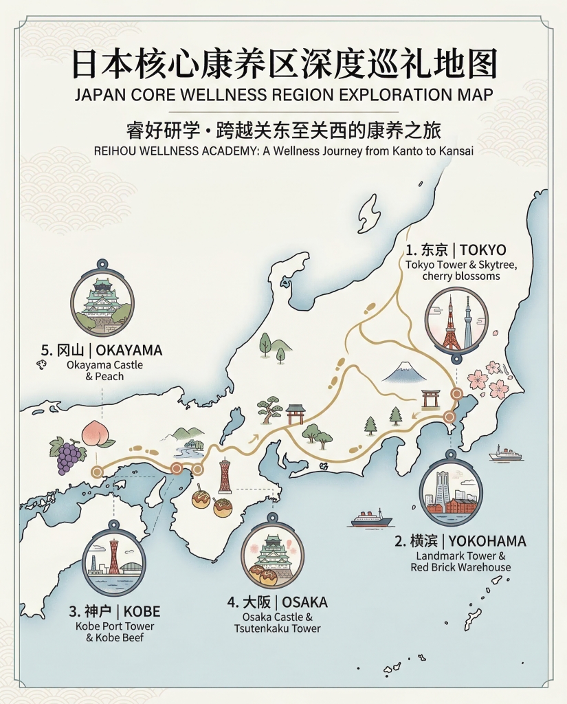 日本核心康养区深度巡礼地图示意